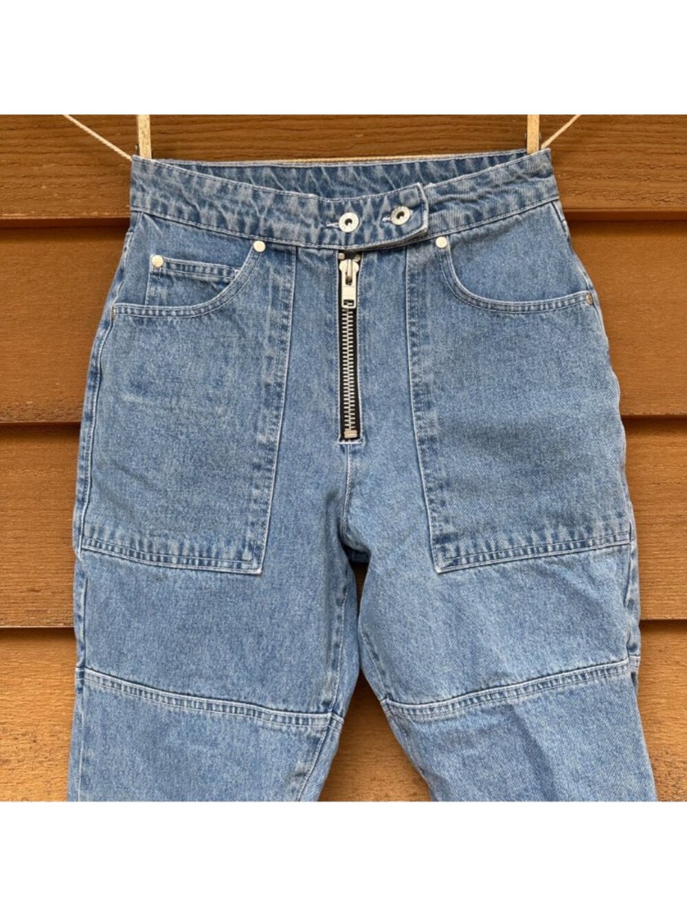 Ragged Jeans High-Waist Blue Denim Pants With Zipper Front Size 28 - Picture 4 of 13